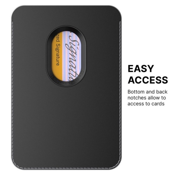 POPSOCKETS NWT faux leather pop wallet+ w/ pop grip & stand -mag safe -silver - Picture 3 of 9